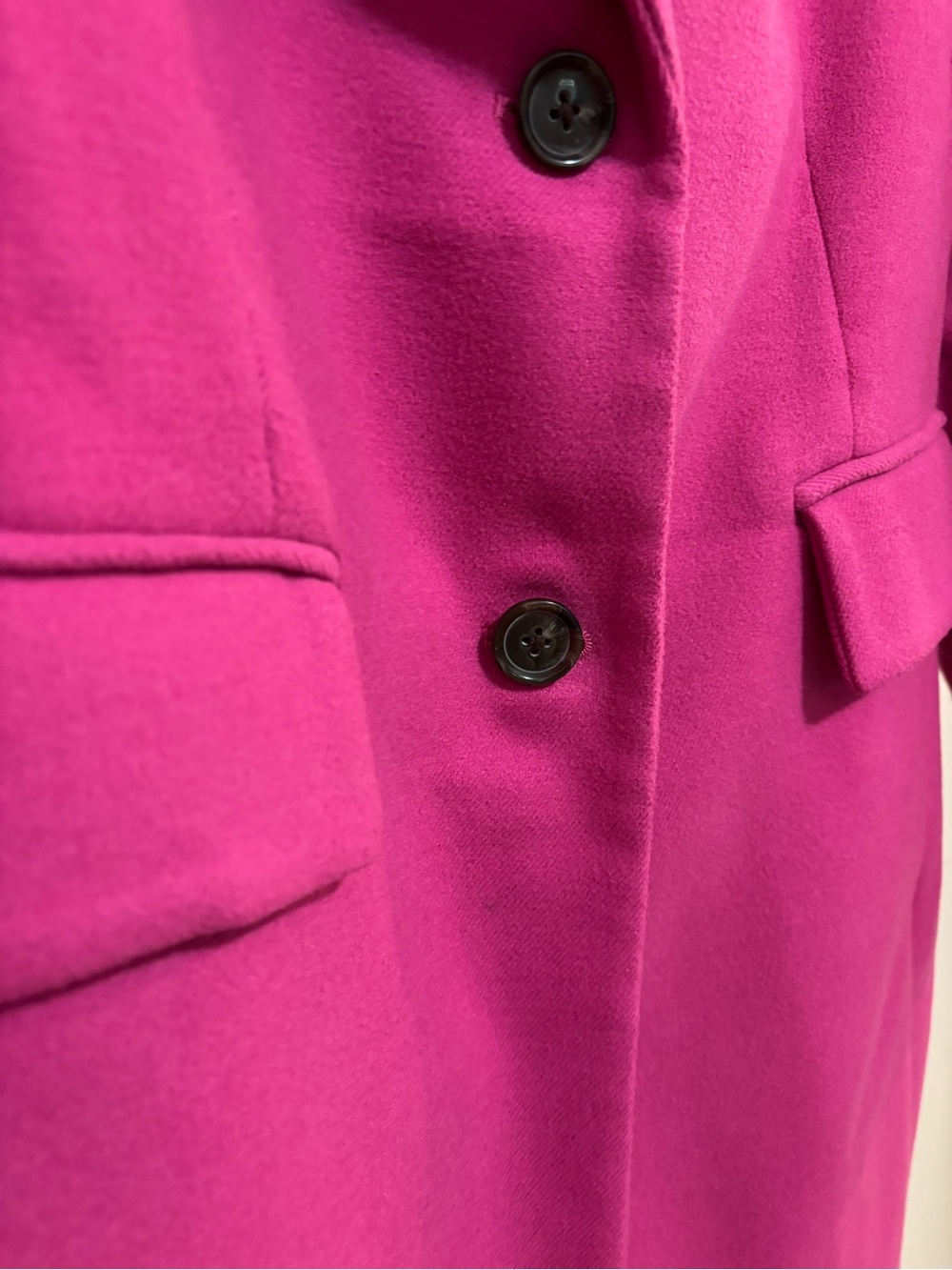 Banana Republic Fuchsia Single-Breasted Pea Coat - Picture 6 of 11